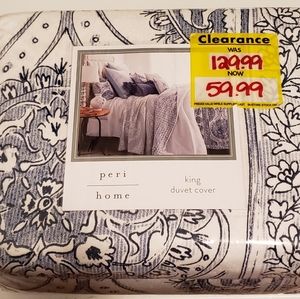 Peri Home King Size Duvet Cover in Medallion Blue